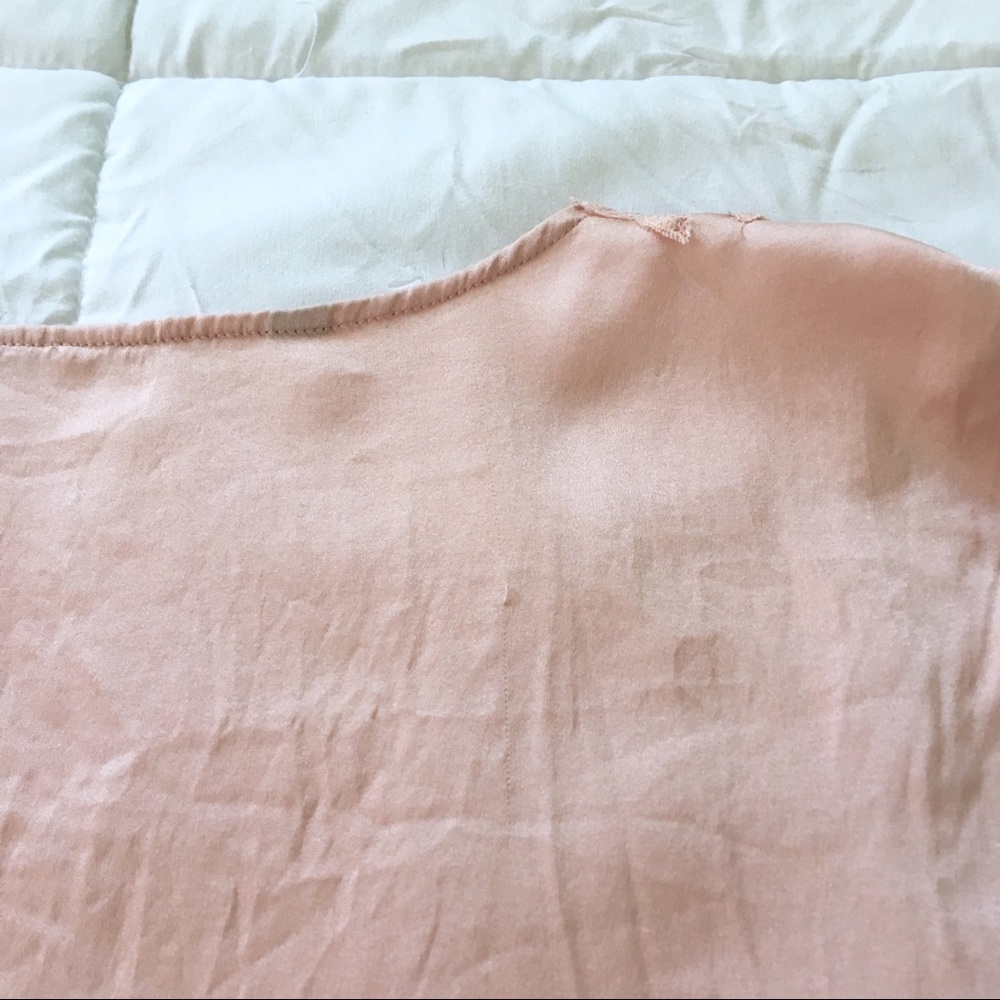 Pink Silk Lace Open Front Cover Blouse - Picture 6 of 6
